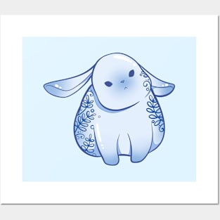 porcelain bunny rabbit confused head tilt Posters and Art